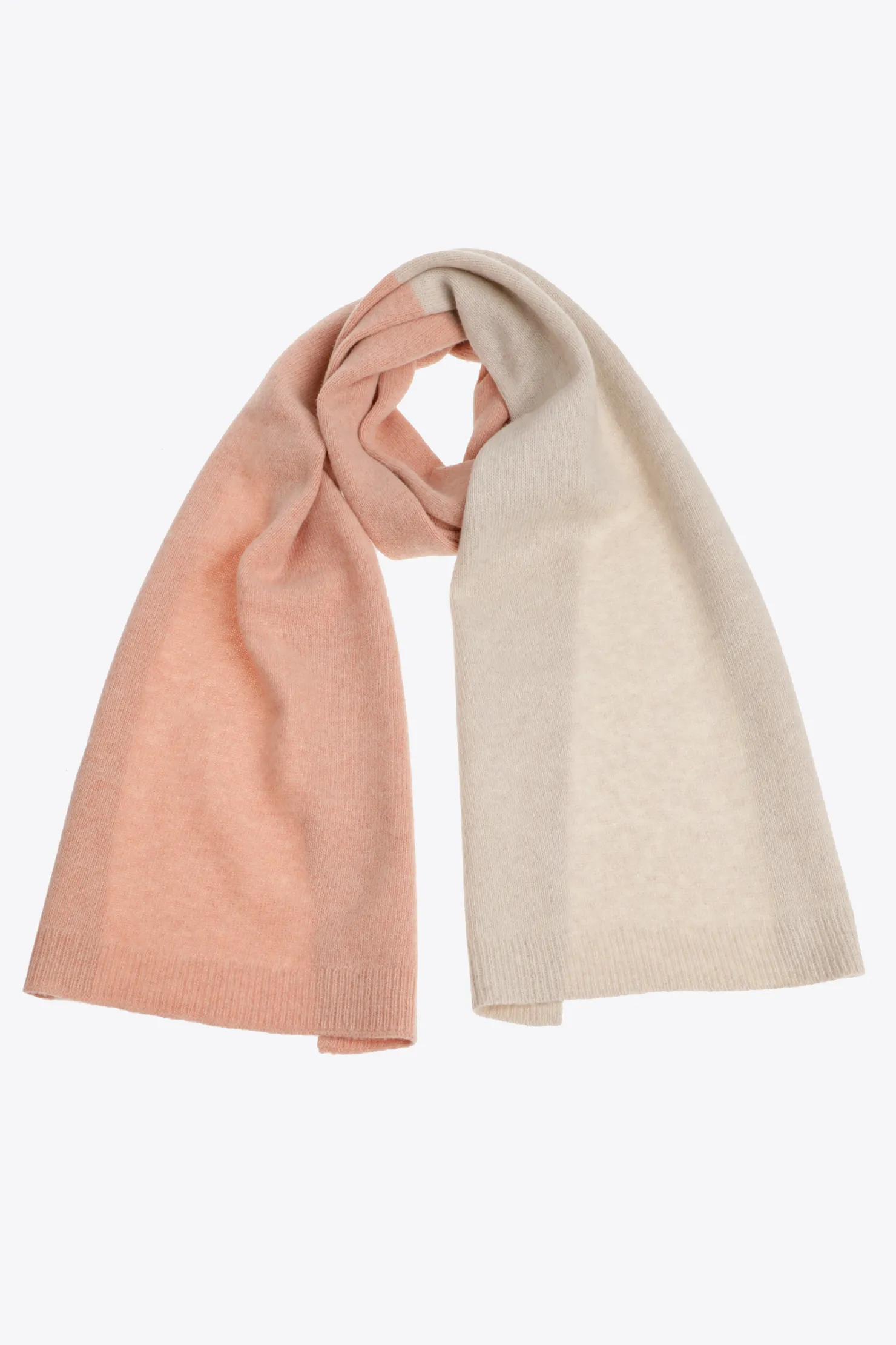 DAMES Xandres Colorblock sjaal met fijne wol