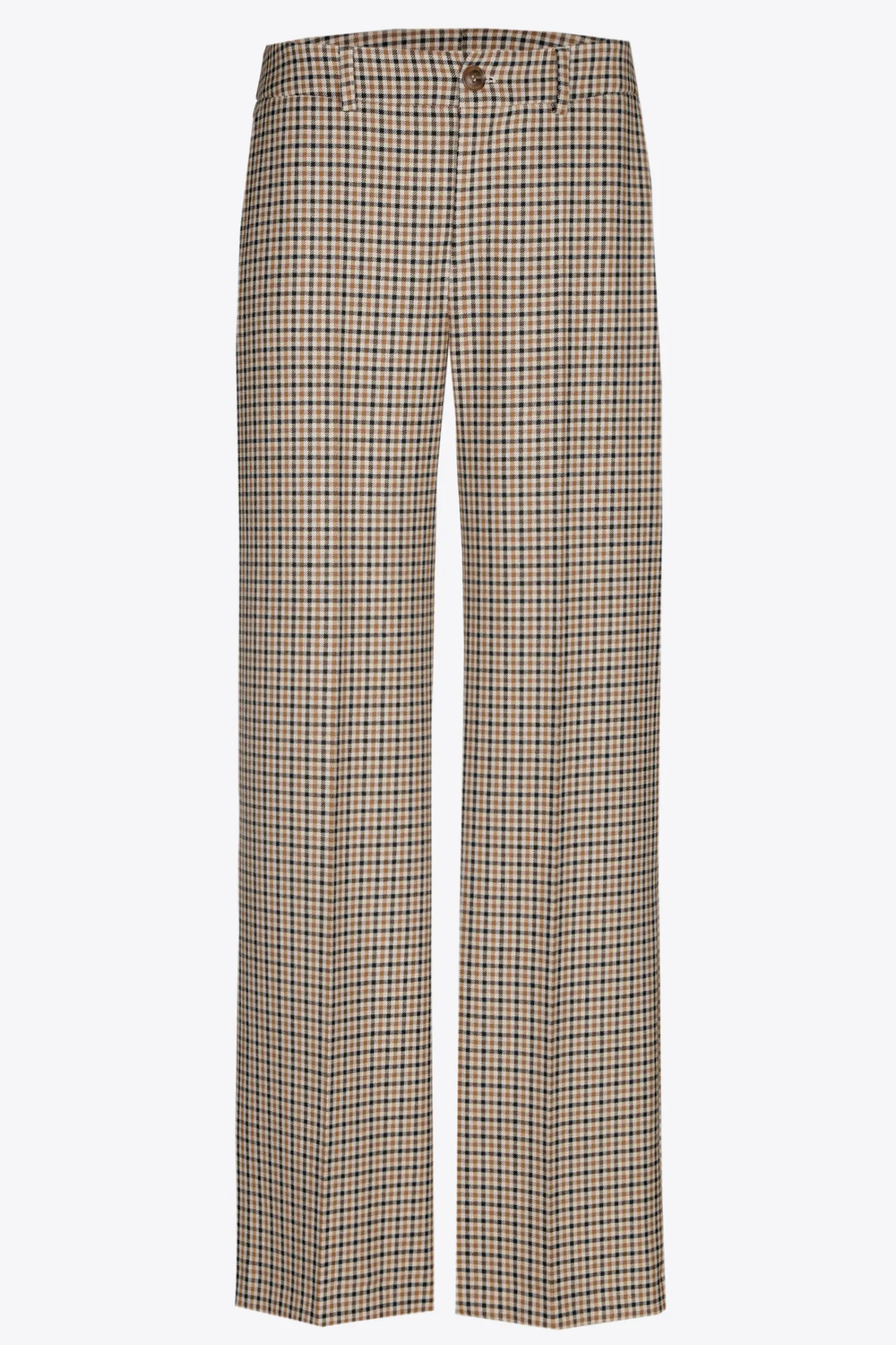 DAMES Xandres Geruite broek met wijde pijpen