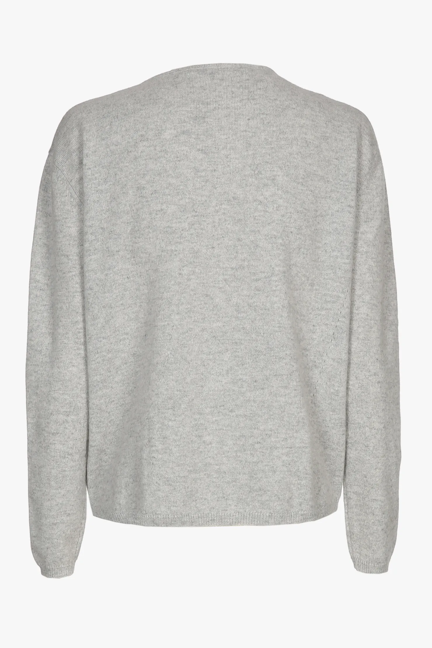 DAMES Xandres Grijze cashmere pull met ronde hals