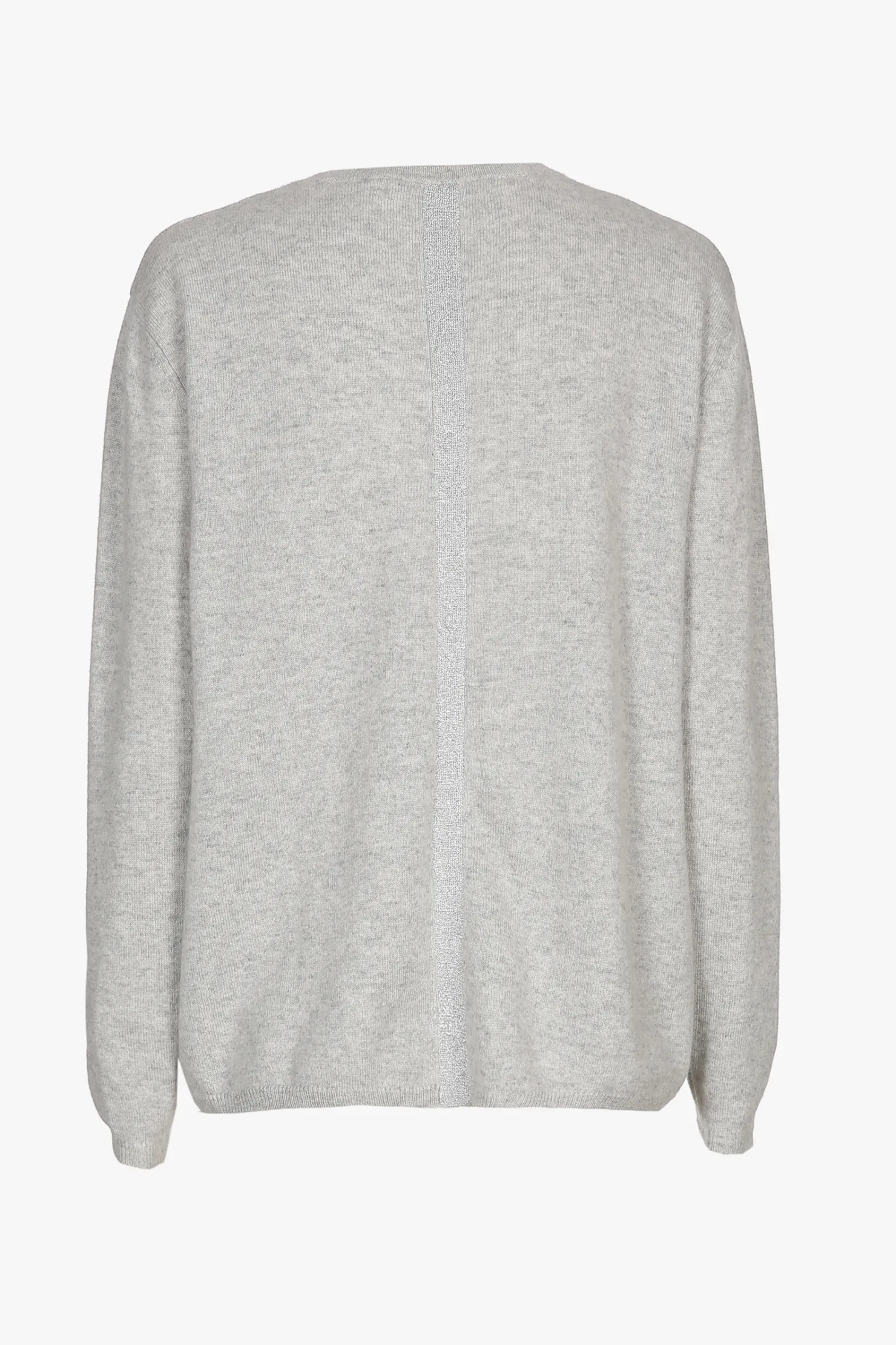 DAMES Xandres Grijze cashmere trui met V-hals