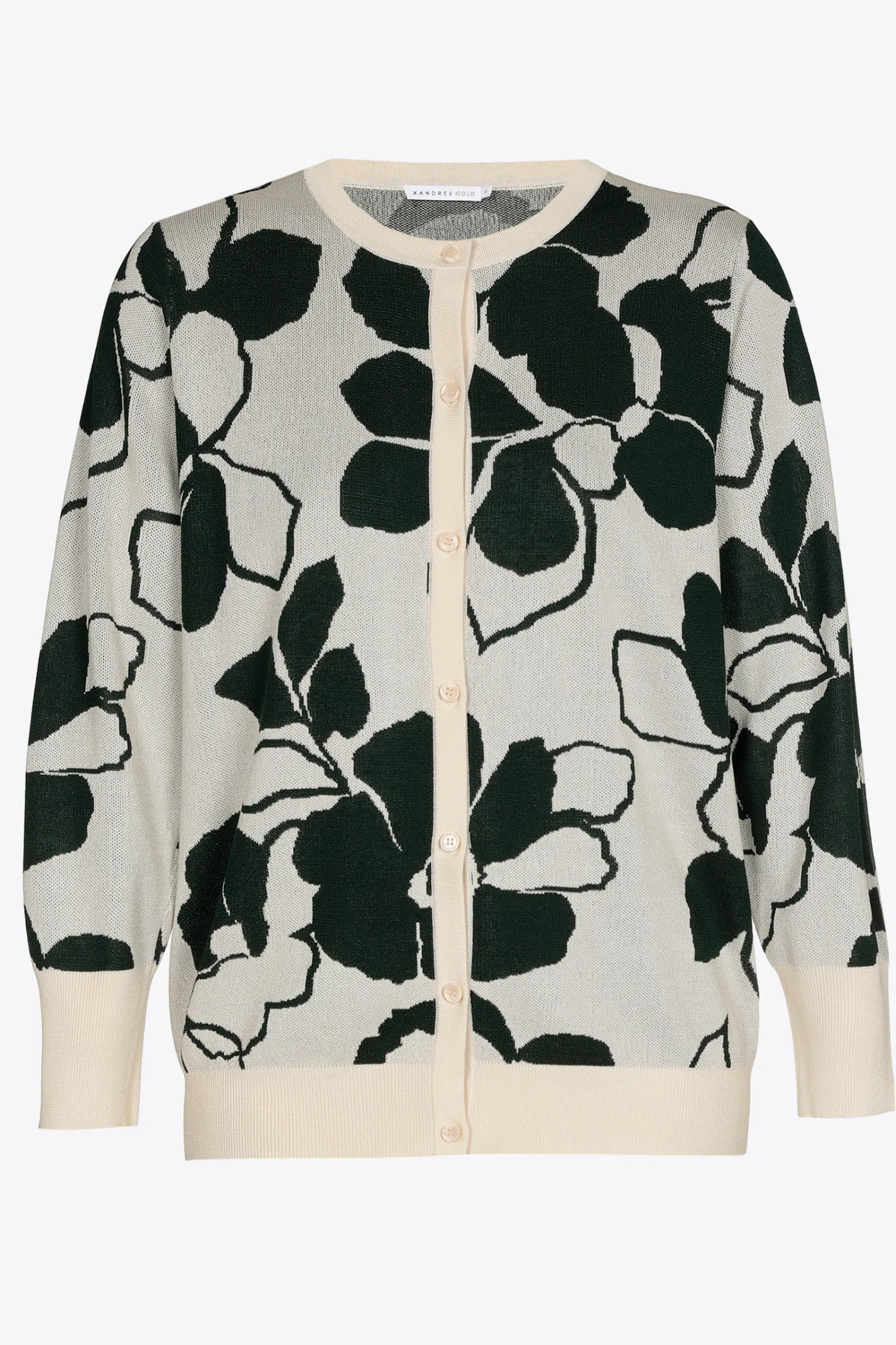 DAMES Xandres Jacquard gilet met bloemenprint