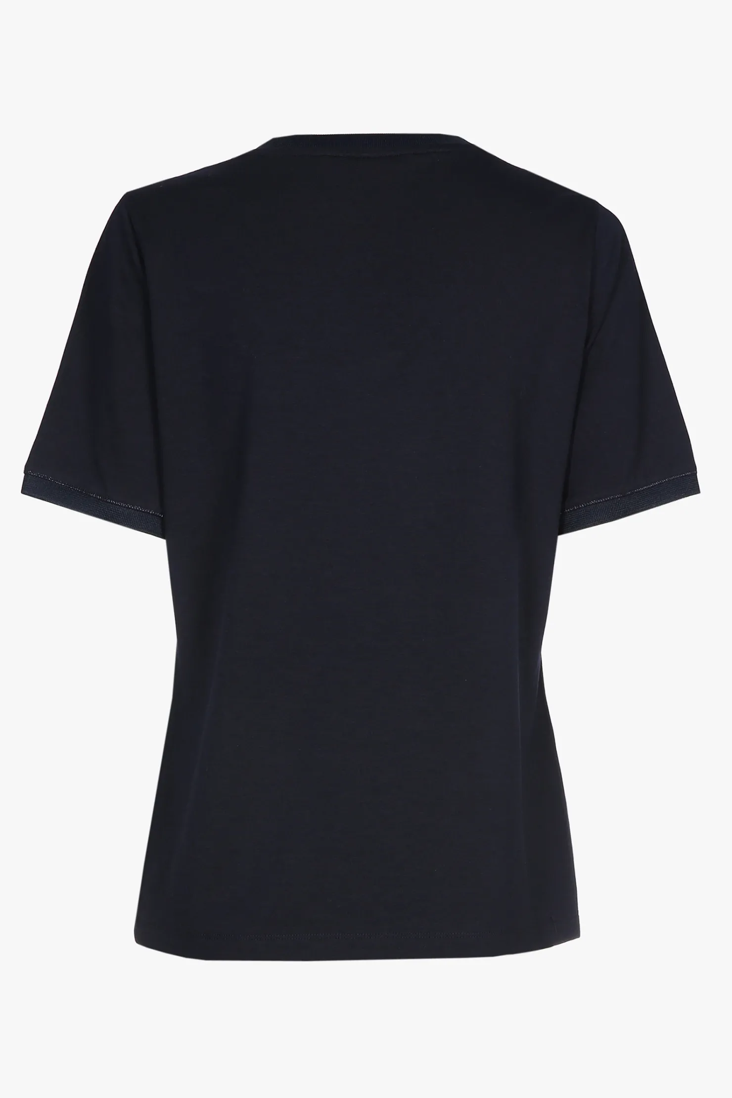 DAMES Xandres blauw T-shirt met V-hals en korte mouwen