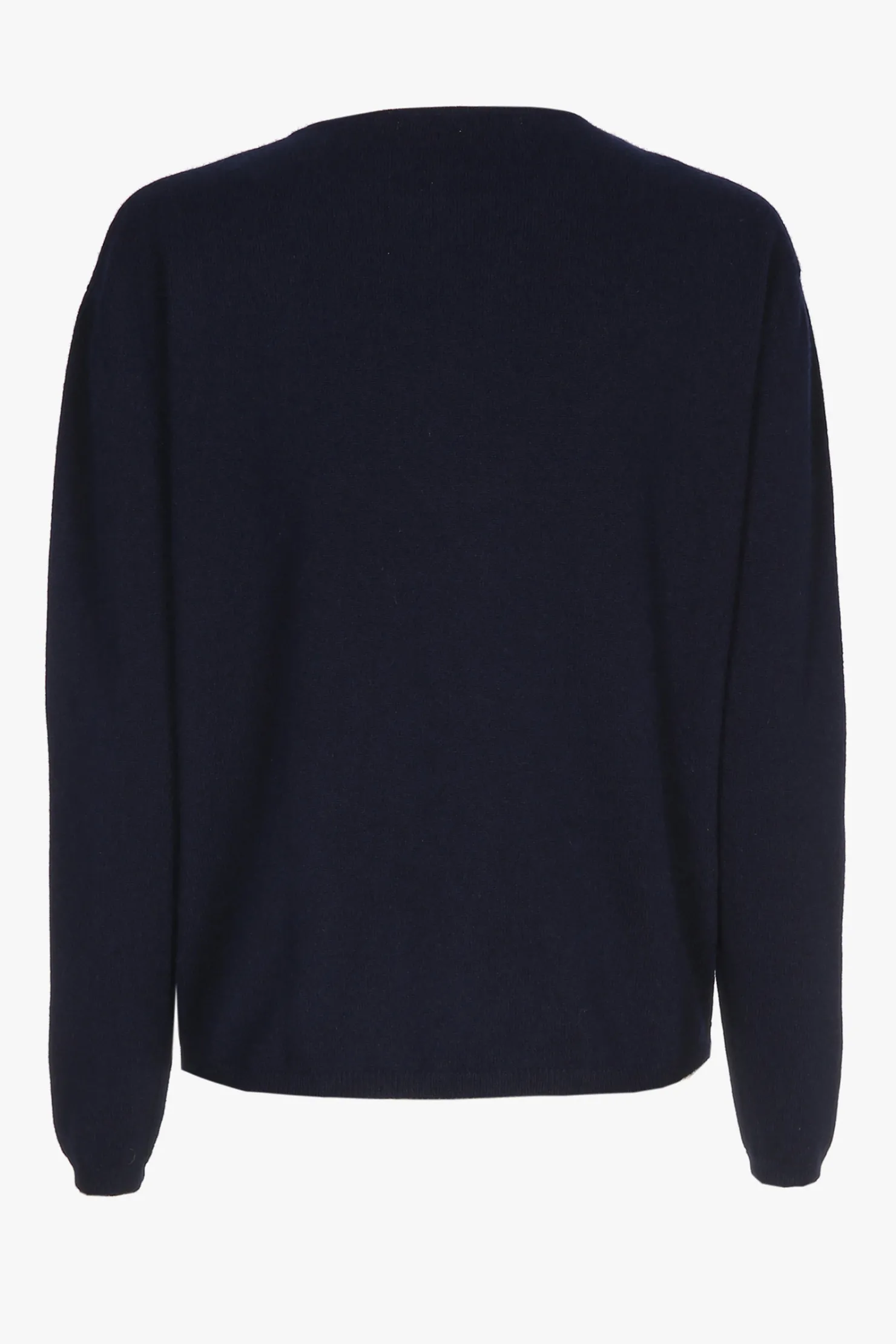 DAMES Xandres blauwe cashmere pull met ronde hals