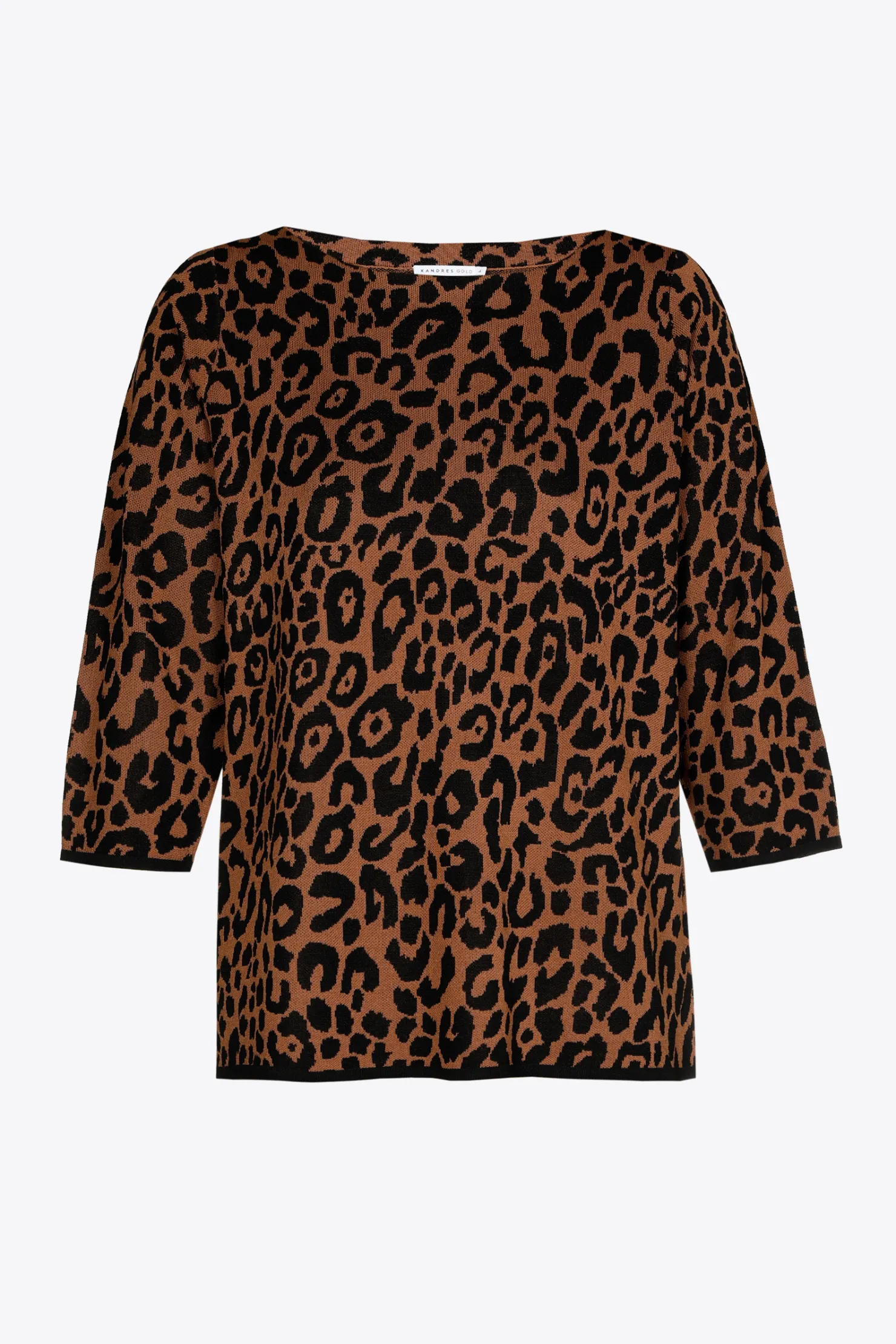 DAMES Xandres Pull met luipaardprint