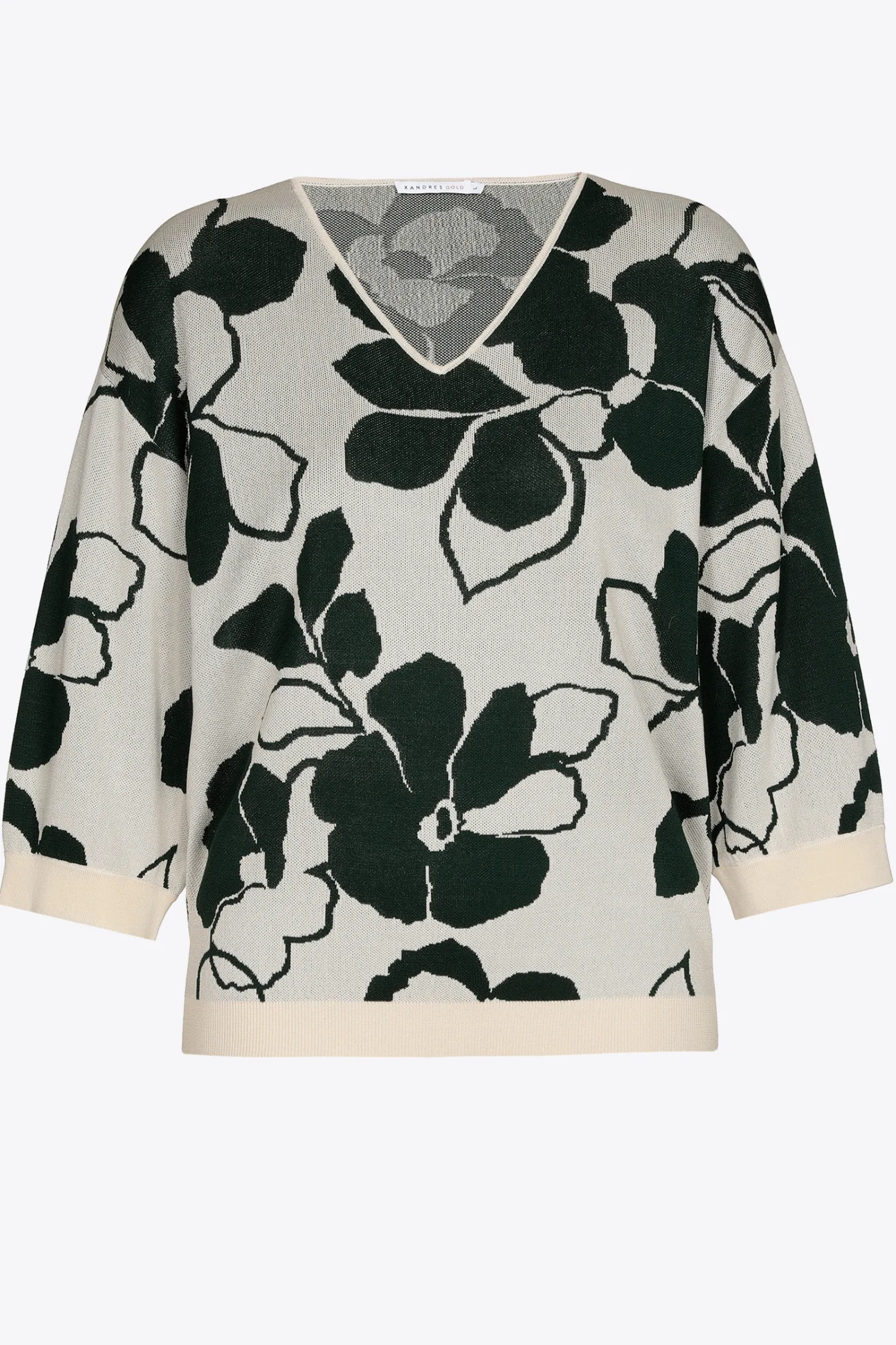 DAMES Xandres Volumineuze pull met bloemenprint