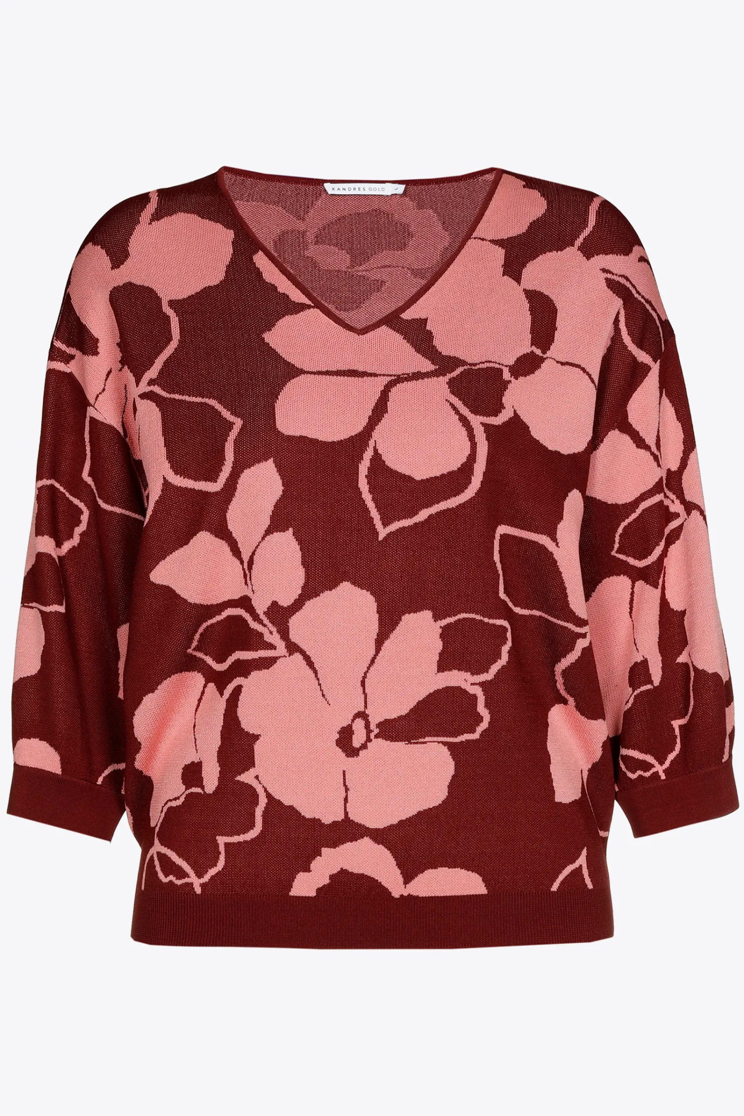 DAMES Xandres Volumineuze pull met bloemenprint