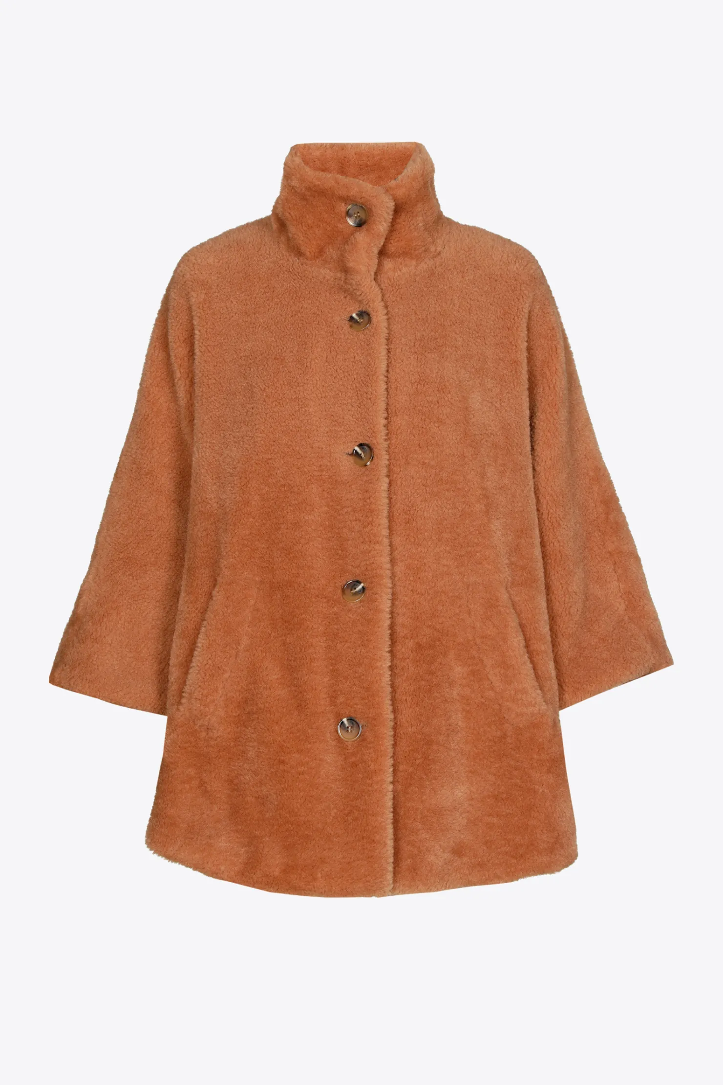 DAMES Xandres Zachte poncho in teddystof