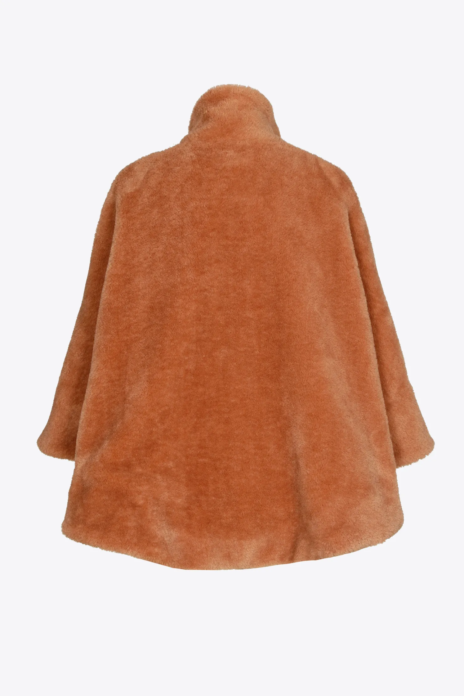 DAMES Xandres Zachte poncho in teddystof