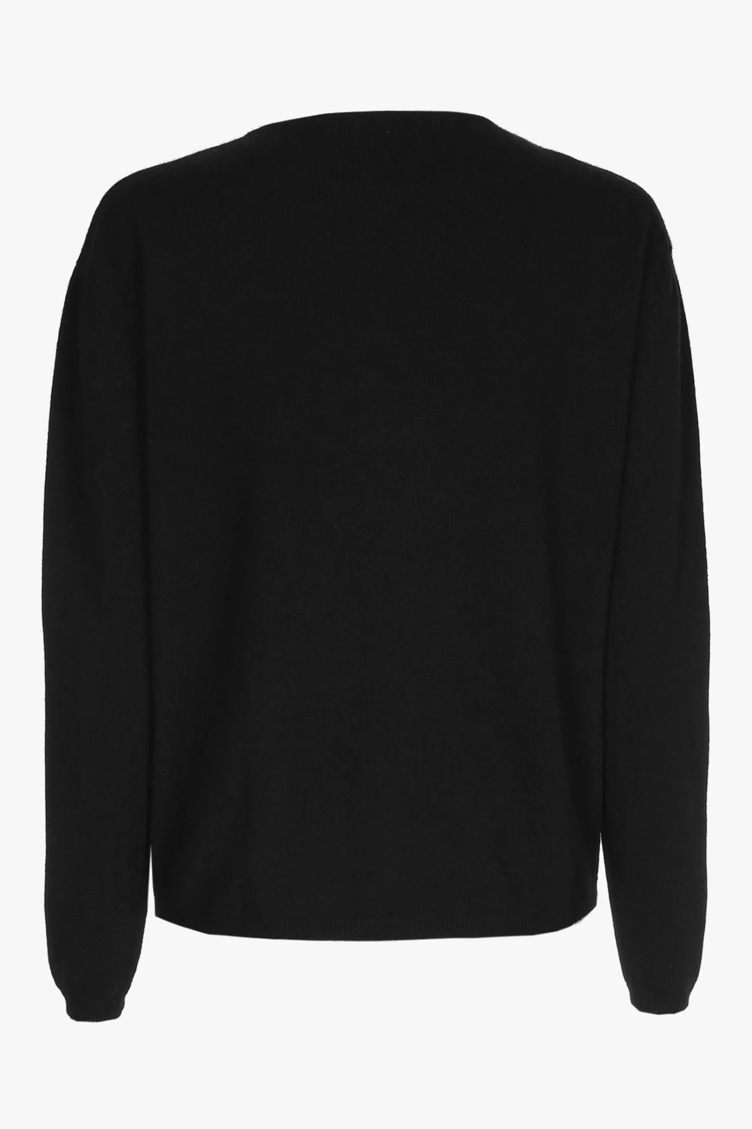 DAMES Xandres Zwarte cashmere pull met ronde hals